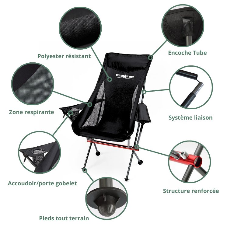 Chaise pliante maxi confort ultra-légère