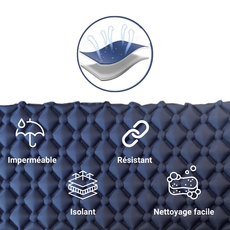 Matelas gonflable compact avec pompe intégrée